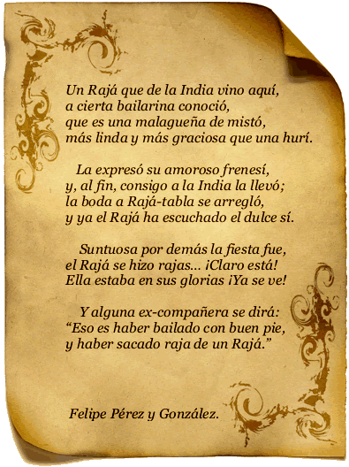 Soneto dedicado a Anita Delgado para el día de su boda con el Maharajá de Kapurthala